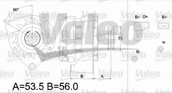 VALEO 436208 Генератор для AUDI 80 (Ауди 80) VALEO 436208 Генератор для AUDI 80 (Ауди 80)