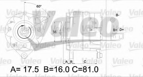 VALEO 436223 Генератор для FORD TRANSIT (Форд Трансит) VALEO 436223 Генератор для FORD TRANSIT (Форд Трансит)