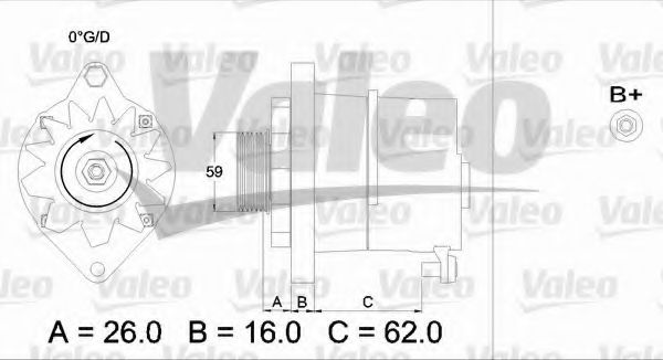 VALEO 436243 Генератор для LANCIA (Лансиа/лянча) VALEO 436243 Генератор для LANCIA (Лансиа/лянча)