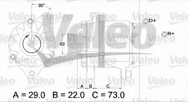 VALEO 436244 Генератор для FIAT TEMPRA (Фиат Тэмпра) VALEO 436244 Генератор для FIAT TEMPRA (Фиат Тэмпра)
