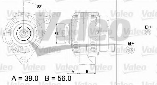 VALEO 436257 Генератор для PEUGEOT PARTNER PATAGONICA / URBANA (Пежо Партнер патагоника / урбана) VALEO 436257 Генератор для PEUGEOT PARTNER PATAGONICA / URBANA (Пежо Партнер патагоника / урбана)