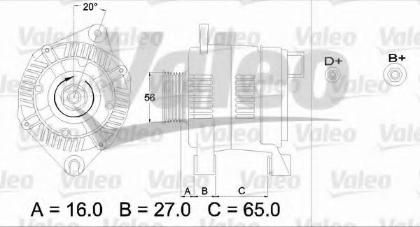 VALEO 436259 Генератор для CITROËN XM (CитроËн Хм) VALEO 436259 Генератор для CITROËN XM (CитроËн Хм)