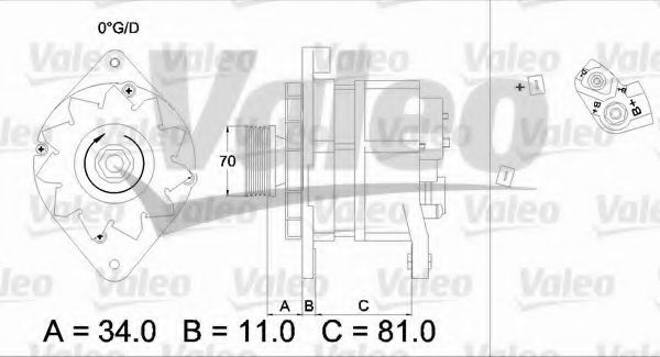 VALEO 436302 Генератор для OPEL OMEGA A (Опель Омэга а) VALEO 436302 Генератор для OPEL OMEGA A (Опель Омэга а)