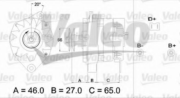 VALEO 436308 Генератор для VOLVO 340-360 (Вольво 340-360) VALEO 436308 Генератор для VOLVO 340-360 (Вольво 340-360)