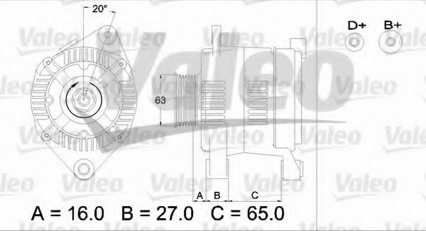 VALEO 436336 Генератор для CITROËN ZX (CитроËн Зх) VALEO 436336 Генератор для CITROËN ZX (CитроËн Зх)