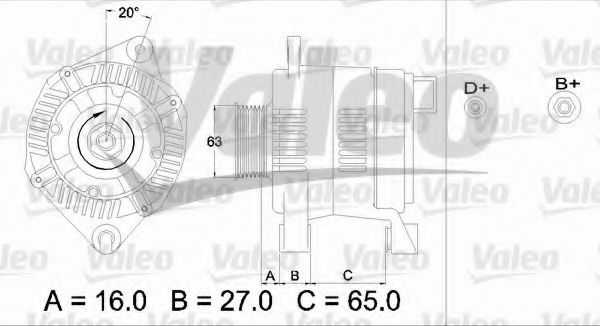 VALEO 436338 Генератор для CITROËN ZX (CитроËн Зх) VALEO 436338 Генератор для CITROËN ZX (CитроËн Зх)