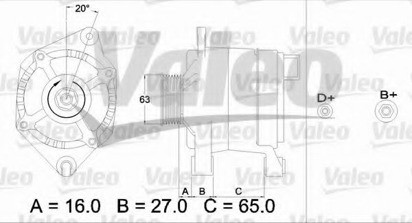 VALEO 436339 Генератор для CITROËN ZX (CитроËн Зх) VALEO 436339 Генератор для CITROËN ZX (CитроËн Зх)