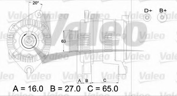 VALEO 436340 Генератор для CITROËN ZX (CитроËн Зх) VALEO 436340 Генератор для CITROËN ZX (CитроËн Зх)