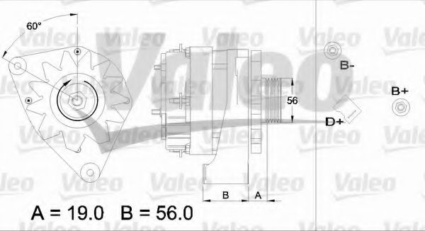 VALEO 436343 Генератор для PEUGEOT 205 II (Пежо 205 2) VALEO 436343 Генератор для PEUGEOT 205 II (Пежо 205 2)