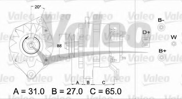 VALEO 436360 Генератор для RENAULT MASTER I (Рено Мастэр и) VALEO 436360 Генератор для RENAULT MASTER I (Рено Мастэр и)