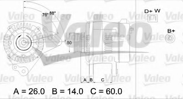 VALEO 436363 Генератор для VOLKSWAGEN POLO (Фольксваген Поло) VALEO 436363 Генератор для VOLKSWAGEN POLO (Фольксваген Поло)