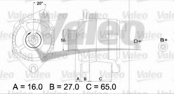 VALEO 436366 Генератор для CITROËN ZX (CитроËн Зх) VALEO 436366 Генератор для CITROËN ZX (CитроËн Зх)