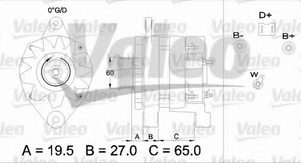 VALEO 436372 Генератор для RENAULT LUTECIA I (Рено Лутэcиа и) VALEO 436372 Генератор для RENAULT LUTECIA I (Рено Лутэcиа и)