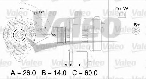 VALEO 436443 Генератор для VOLKSWAGEN POLO (Фольксваген Поло) VALEO 436443 Генератор для VOLKSWAGEN POLO (Фольксваген Поло)