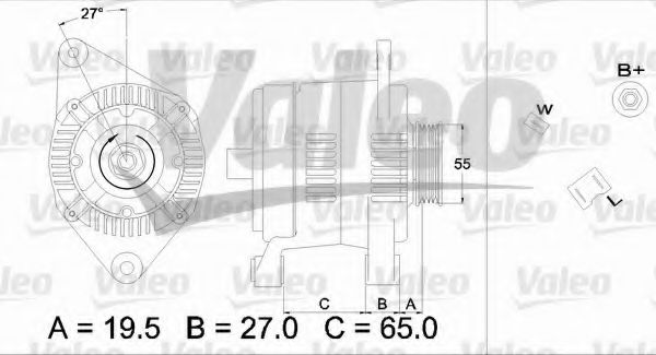 VALEO 436447 Генератор для RENAULT TWINGO I (Рено Твинго 1) VALEO 436447 Генератор для RENAULT TWINGO I (Рено Твинго 1)