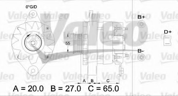 VALEO 436455 Генератор для RENAULT 19 I (Рено 19 1) VALEO 436455 Генератор для RENAULT 19 I (Рено 19 1)