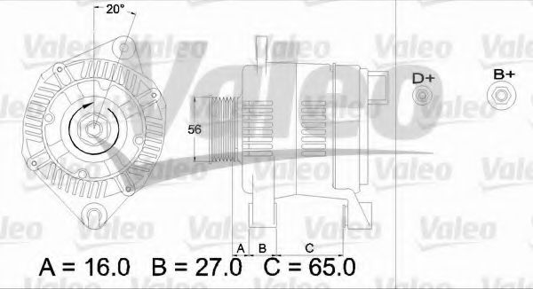 VALEO 436474 Генератор для CITROËN XM (CитроËн Хм) VALEO 436474 Генератор для CITROËN XM (CитроËн Хм)