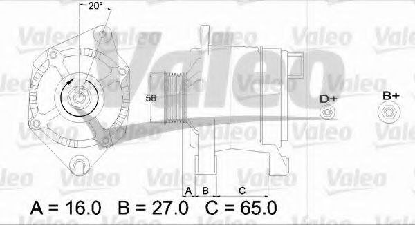 VALEO 436476 Генератор для CITROËN XANTIA (CитроËн Ксантиа) VALEO 436476 Генератор для CITROËN XANTIA (CитроËн Ксантиа)