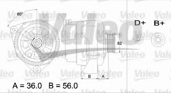 VALEO 436478 Генератор для CITROËN ZX (CитроËн Зх) VALEO 436478 Генератор для CITROËN ZX (CитроËн Зх)