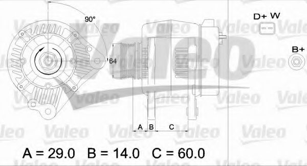 VALEO 436484 Генератор для VOLKSWAGEN CORRADO (Фольксваген Cоррадо) VALEO 436484 Генератор для VOLKSWAGEN CORRADO (Фольксваген Cоррадо)