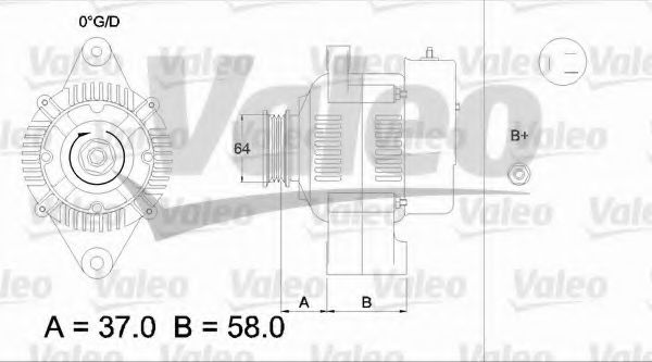 VALEO 436520 Генератор для HONDA CRX II (Хонда Cрх 2) VALEO 436520 Генератор для HONDA CRX II (Хонда Cрх 2)