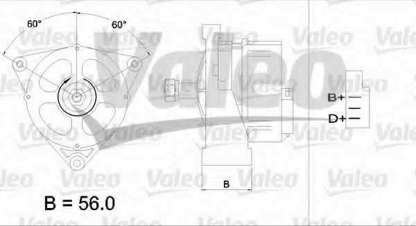 VALEO 436561 Генератор для VOLKSWAGEN T3 CARAVELLE (Фольксваген Т3 cараvэллэ) VALEO 436561 Генератор для VOLKSWAGEN T3 CARAVELLE (Фольксваген Т3 cараvэллэ)