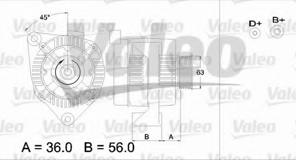 VALEO 436613 Генератор для CITROËN ZX (CитроËн Зх) VALEO 436613 Генератор для CITROËN ZX (CитроËн Зх)
