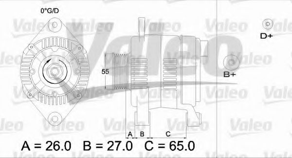 VALEO 436635 Генератор для FIAT (Фиат) VALEO 436635 Генератор для FIAT (Фиат)