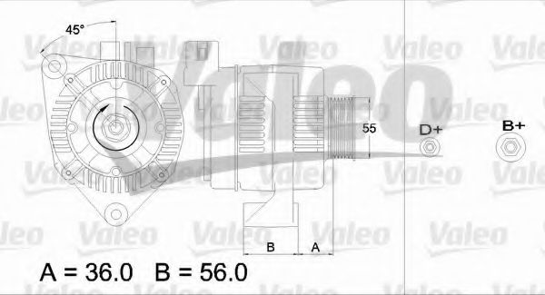 VALEO 436642 Генератор для CITROËN XANTIA (CитроËн Ксантиа) VALEO 436642 Генератор для CITROËN XANTIA (CитроËн Ксантиа)