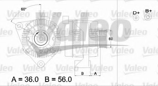VALEO 436643 Генератор для CITROËN XM (CитроËн Хм) VALEO 436643 Генератор для CITROËN XM (CитроËн Хм)