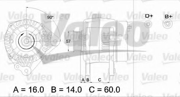VALEO 436644 Генератор для AUDI 90 (Ауди 90) VALEO 436644 Генератор для AUDI 90 (Ауди 90)