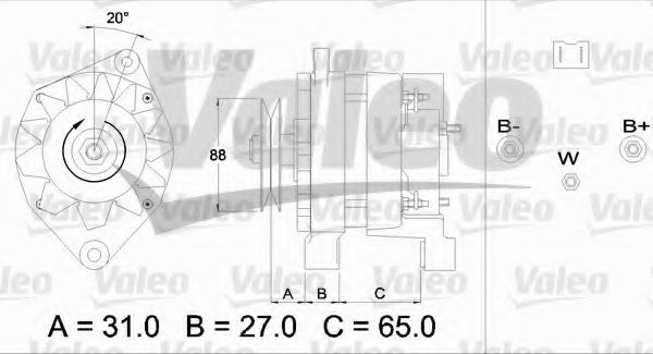 VALEO 436651 Генератор для RENAULT MASTER I (Рено Мастэр и) VALEO 436651 Генератор для RENAULT MASTER I (Рено Мастэр и)