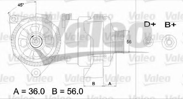 VALEO 436654 Генератор для CITROËN XANTIA (CитроËн Ксантиа) VALEO 436654 Генератор для CITROËN XANTIA (CитроËн Ксантиа)
