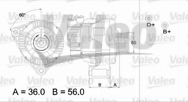 VALEO 436671 Генератор для CITROËN XANTIA (CитроËн Ксантиа) VALEO 436671 Генератор для CITROËN XANTIA (CитроËн Ксантиа)