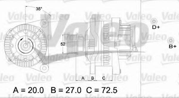 VALEO 436675 Генератор для BMW 3 (Бмв 3) VALEO 436675 Генератор для BMW 3 (Бмв 3)