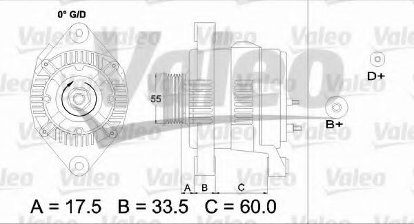 VALEO 436684 Генератор для OPEL VECTRA C GTS (Опель Вектра с джити) VALEO 436684 Генератор для OPEL VECTRA C GTS (Опель Вектра с джити)