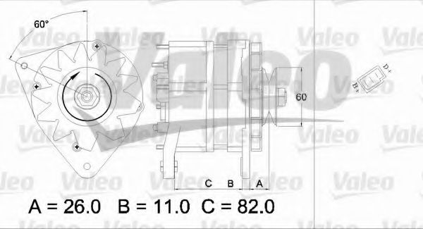 VALEO 436687 Генератор для FORD FIESTA (Форд Фиэста) VALEO 436687 Генератор для FORD FIESTA (Форд Фиэста)