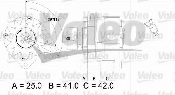 VALEO 436688 Генератор для SEAT (Сеат) VALEO 436688 Генератор для SEAT (Сеат)