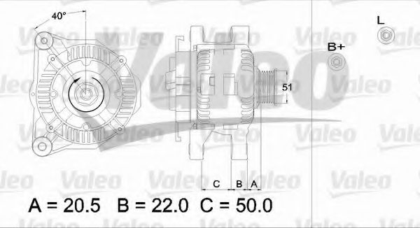 VALEO 436749 Генератор для PEUGEOT (Пежо) VALEO 436749 Генератор для PEUGEOT (Пежо)
