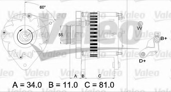 VALEO 437111 Генератор для FORD FIESTA (Форд Фиэста) VALEO 437111 Генератор для FORD FIESTA (Форд Фиэста)