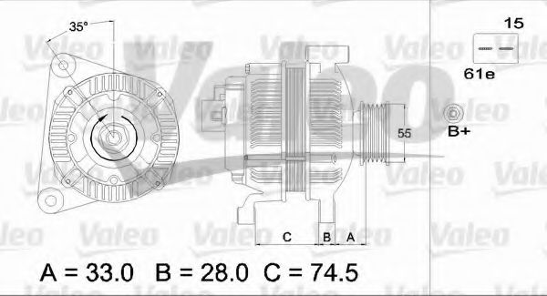 VALEO 437116 Генератор для BMW X5 (Бмв Х5) VALEO 437116 Генератор для BMW X5 (Бмв Х5)