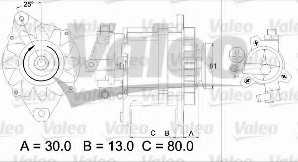 VALEO 437135 Генератор для OPEL CORSA A (Опель Cорса а) VALEO 437135 Генератор для OPEL CORSA A (Опель Cорса а)