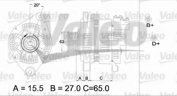 VALEO 437164 Генератор для CITROËN RELAY (CитроËн Рэлаъ) VALEO 437164 Генератор для CITROËN RELAY (CитроËн Рэлаъ)