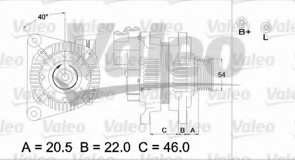 VALEO 437171 Генератор для PEUGEOT (Пежо) VALEO 437171 Генератор для PEUGEOT (Пежо)