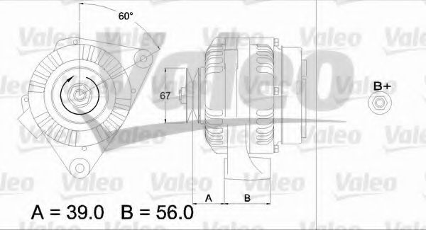 VALEO 437191 Генератор для PEUGEOT 206 SW (Пежо 206 св) VALEO 437191 Генератор для PEUGEOT 206 SW (Пежо 206 св)