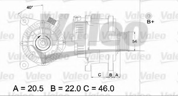 VALEO 437193 Генератор для PEUGEOT 206 SW (Пежо 206 св) VALEO 437193 Генератор для PEUGEOT 206 SW (Пежо 206 св)