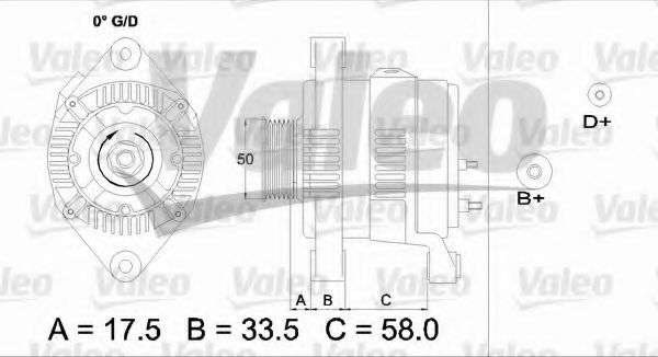 VALEO 437212 Генератор для OPEL CORSA SWING (Опель Корса свинг) VALEO 437212 Генератор для OPEL CORSA SWING (Опель Корса свинг)