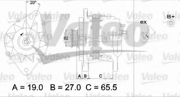 VALEO 437220 Генератор для PEUGEOT 305 II (Пежо 305 2) VALEO 437220 Генератор для PEUGEOT 305 II (Пежо 305 2)