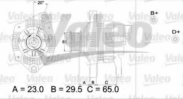 VALEO 437307 Генератор для FIAT (Фиат) VALEO 437307 Генератор для FIAT (Фиат)
