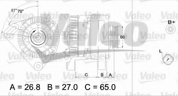 VALEO 437323 Генератор для RENAULT THALIA I (Рено Тхалиа и) VALEO 437323 Генератор для RENAULT THALIA I (Рено Тхалиа и)